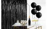 Partydeco Partyaccessoire Vorhang 90 x 250 cm, Schwarz