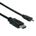 ROLINE GREEN HDMI High Speed Kabel mit Ethernet, HDMI ST - Micro HDMI ST, 2 m