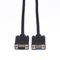 Roline VGA Verlängerungskabel VGA 15pol. Buchse, VGA 15pol. Stecker 3.00 m Schwarz 11.04.5303 doppelt geschirmt,
