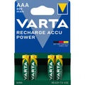 Varta, Varta Longlife - Wiederaufladbare AAA Batterie (Grün/Silber)