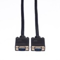 Value VGA Anschlusskabel VGA 15pol. Stecker 10.00 m Schwarz 11.99.5257 doppelt geschirmt, schraubbar VGA-Kabel