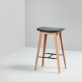 Sackit Barhocker Nordic Dunes Anthrazit 67cm, Leder, Oak Holz, 8591301