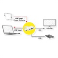 ROLINE 12.02.1130 - Adapter USB-C zu USB-C/USB-A/DVI-D (Silber)