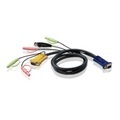 KVM Anschlusskabel [1x VGA-Stecker - 1x VGA-Stecker, USB 1.1 Stecker A] 5 m Schwarz ATEN
