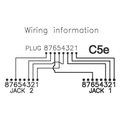 Value Netzwerk T-Adapter CAT 5e Weiß