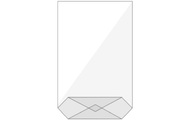 BÜROLINE Kreuzboden Beutel 95×160mm 423001 transparent 10 S