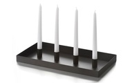 balthasar Kerzenständer Tablett Schwarz, 42 cm