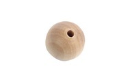 RICO DESIGN - Holzperlen Gebohrt 25 mm Nature, 15 Stück