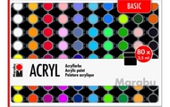 MARABU - Acrylfarbe Set Basic, 80 x 3.5 ml
