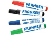 Franken Flipchart-Marker 4 Stück, Rot/Grün/Blau/Schwarz