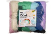 Folia Filzwolle Mehrfarbig, 12 Bündel