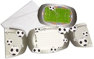 Folat Einladungskarte Fussball 17 x 17 cm, 8 Stück
