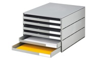 styro, STYRO Systembox styroval pro öko 14-8052.85 grau/grau 6 Schubladen