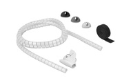 Delock, 18392 Kabel-Organizer Tisch/Wand Kabel-Flexrohr Schwarz, Grau, Weiß