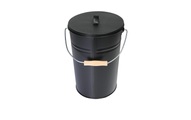 Kamino Ascheeimer mit Deckel, 15 l, Schwarz Grill- und Feuerstelle