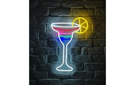 undefined, Vegas Lights - LED Dekolicht Neon Sign Cocktailglas 22 x 30 cm