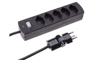 MH Safety-Line 114968 Steckdosenleiste mit Schalter 5fach Schwarz