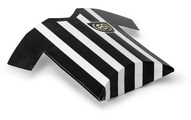 Partydeco Geschenkschachtel Fussballtrikot 6 Stück, Schwarz/Weiss