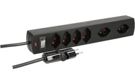 MH Safety-Line 114976 Steckdosenleiste mit Schalter 6fach Schwarz