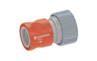 Gardena, Gardena Profi-System - Übergangsstück mit Wasserstop (Grau/Orange)