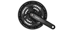 Shimano FC-M371 Kurbelgarnitur Trekking Vierkant 9-fach 48-36-26 Zähne schwarz 170mm 2019 Kurbelgarnituren
