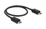 Delock USB 2.0 Anschlusskabel [1x Micro-USB-Stecker - 1x Micro-USB-Stecker] 0.3 m Schwarz mit OTG-Funktion