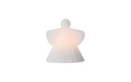 LED-Dekofigur Asta, Engel aus weißem Wachs 12,5cm