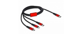 USB Ladekabel 3-in-1 USB-C > Lightning + Micro USB + USB-C
