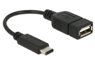 Delock USB 2.0 Adapter [1x USB-C™ Stecker - 1x USB 2.0 Buchse A] 0.15 m Schwarz
