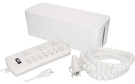 Max Hauri - Kabelbox mit Steckerleiste 7x T13 Weiss