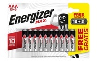 Energizer Max Micro (AAA)-Batterie Alkali-Mangan 1.5 V 20 St.
