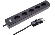 MH Safety-Line 114973 Steckdosenleiste mit Schalter 5fach Schwarz