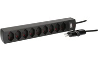 MH Safety-Line 114972 Steckdosenleiste mit Schalter 9fach Schwarz
