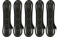 MH Basic-Line, MH Basic-Line 160814 Steckdosenleiste mit Schalter Schwarz CH-Stecker 5 St.