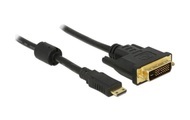 Delock HDMI / DVI Anschlusskabel [1x HDMI-Stecker C Mini - 1x DVI-Stecker 24+1pol.] 1 m Schwarz