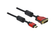 DeLOCK HDMI - DVI Cable 5.0m 5m HDMI DVI-D Schwarz