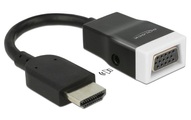 DeLock HDMI - VGA Adapter, schwarz, mit