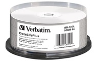 Verbatim 43749 Blu-ray BD-R DL Rohling 50 GB 25 St. Spindel Bedruckbar