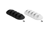 18347 Kabel-Organizer Tisch/Wand Kabelhalter Schwarz, Weiß 6 Stück(e)