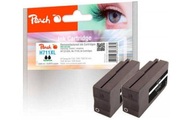 Peach Doppelpack Tintenpatrone schwarz HC kompatibel zu HP No. 711, CZ133AE