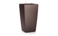 Lechuza - 3er-Set Blumenkästen mit Integriertem Bewässerungssystem Cubico Premium 22 - Dunkelbeige