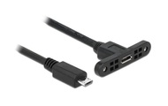 DeLOCK 1m, 2xUSB2.0 Micro-B USB Kabel USB 2.0 Micro-USB B Schwarz