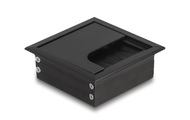 66855 Kabel-Organizer Tisch/Bank Cable grommet Schwarz 1 Stück(e)