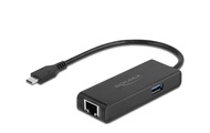 Adapter USB-C Stecker > 2,5 Gigabit LAN RJ-45 + USB-A Buchse