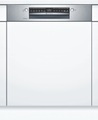 Bosch Serie 6, Teilintegrierter Geschirrspüler, 60 cm, Edelstahl, SMI6ZCS07E