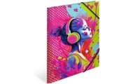 HERMA Gummibandmappe Music Girl A4, Karton, mit Innendruck