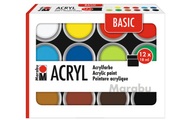 Marabu Acrylfarbe Basic Set 12 x 18 ml