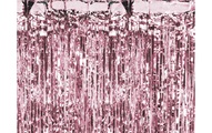 Partydeco Partyaccessoire Vorhang 90 x 250 cm, Roségold
