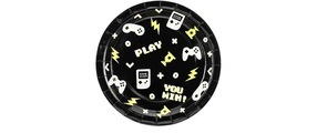 Partydeco Einwegteller Game 23 cm, 6 Stück