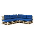 Paletten, Palettenlounge ASCONA inkl. Kissen blau
